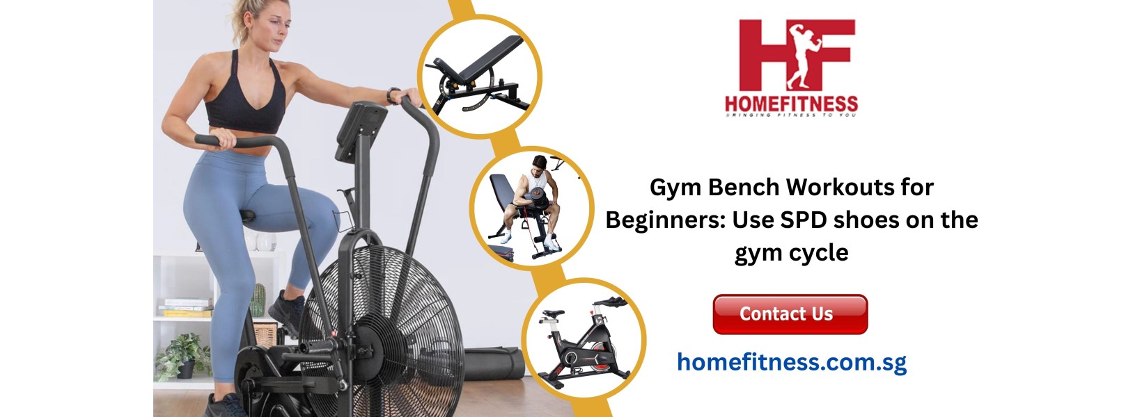 Gym Bench Workouts for Beginners: Use SPD shoes on the gym cycle