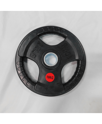 Tri-grip Olympic Rubber Coated  Weight Plates (2.5KG to 20KG)