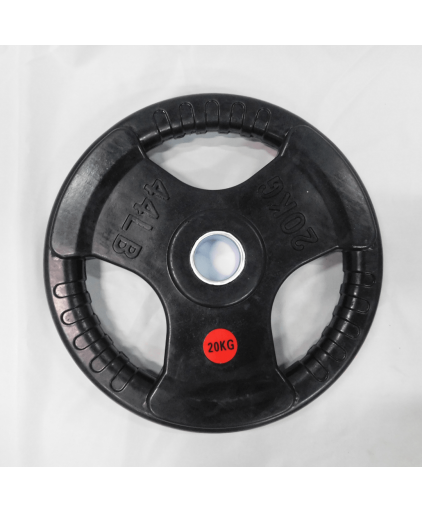 Tri-grip Olympic Rubber Coated  Weight Plates (2.5KG to 20KG)