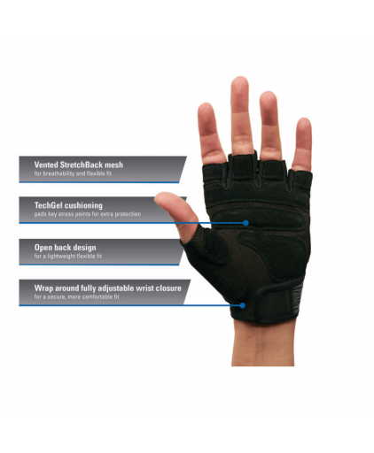 Harbinger Women's Flexfit Gloves in Grey/Black