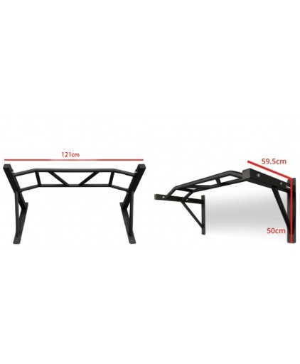 Heavy Duty Multigrip Pull / Chin Up Wall Mount Bar