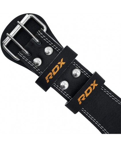 RDX Leather 6" Weightlifting Belt in Black