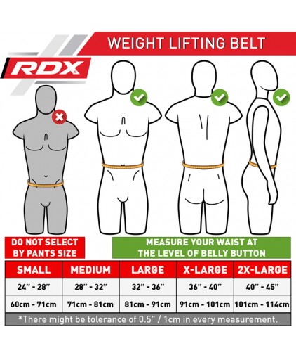 RDX Leather 6" Weightlifting Belt in Black