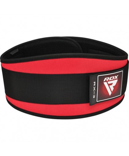 RDX X3 Weightlifting Neoprene Gym Belt in Red