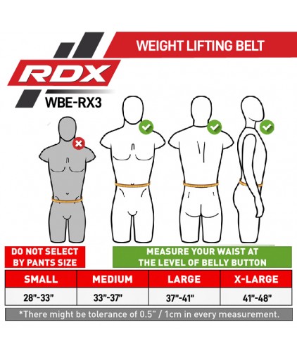 RDX X3 Weightlifting Neoprene Gym Belt in Red