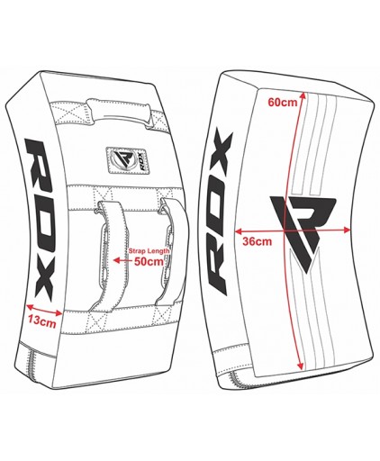 RDX T1 Curved Kick Shield with Nylon Handles