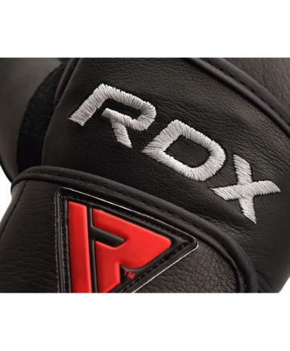 RDX L7  Crown Leather Weightlifting Gloves in Red