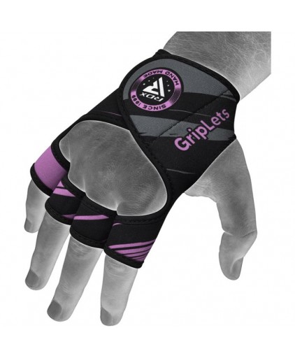 RDX R1 Weightlifting Grip w Short Strap in Purple