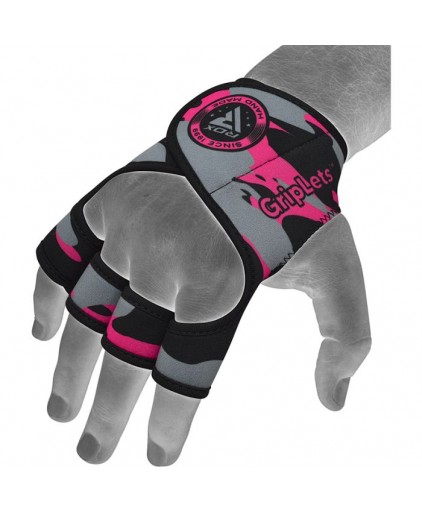 RDX R2 Weightlifting Grip w Short Strap in Pink