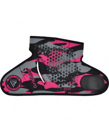 RDX R2 Weightlifting Grip w Short Strap in Pink