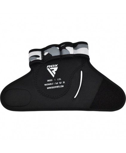 RDX R2 Weightlifting Grip w Short Strap in White