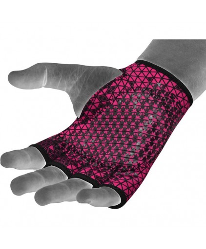 RDX R3 Weightlifting Grip w Short Strap in Pink
