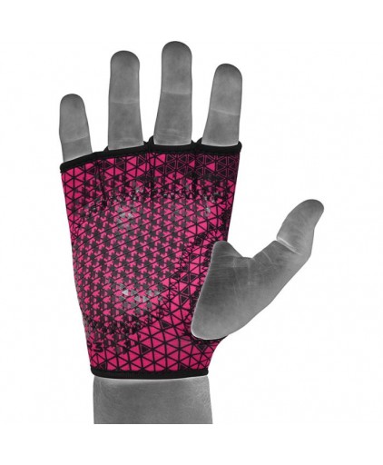 RDX R3 Weightlifting Grip w Short Strap in Pink