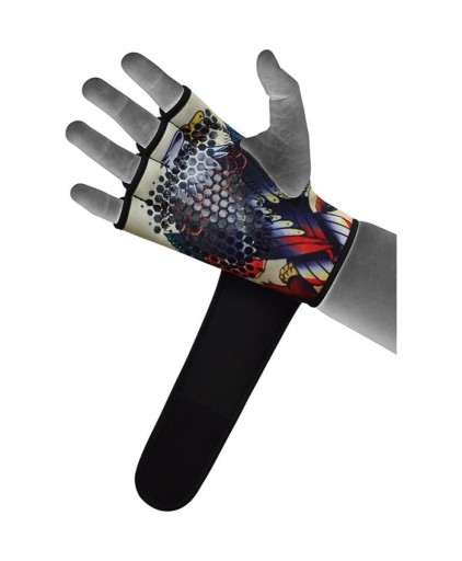RDX T2 Weightlifting Grip w Long Strap