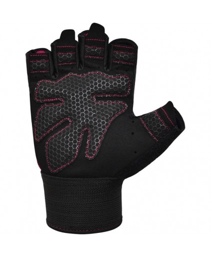 RDX W1 Gym Weighlifting Workout Gloves in Pink