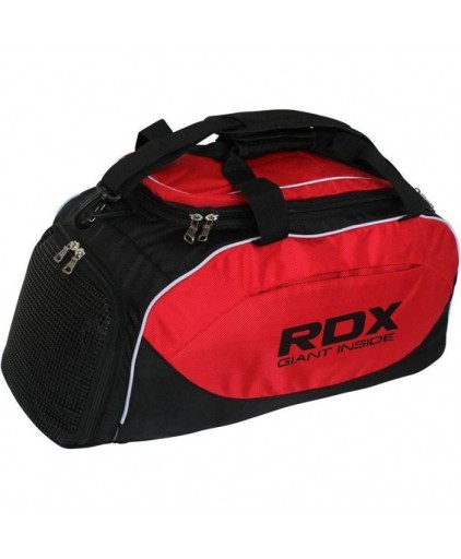 RDX R1 Duffel Bag with Backpack Straps in Red/Black