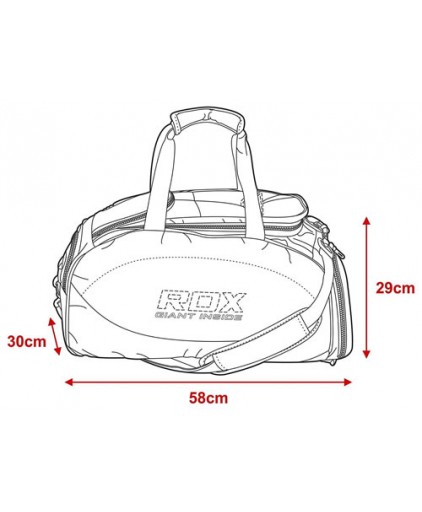 RDX R1 Duffel Bag with Backpack Straps in Red/Black
