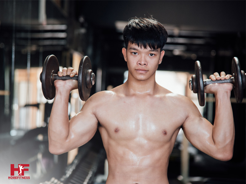 man with superior quality fitness exercise equipment in singapore